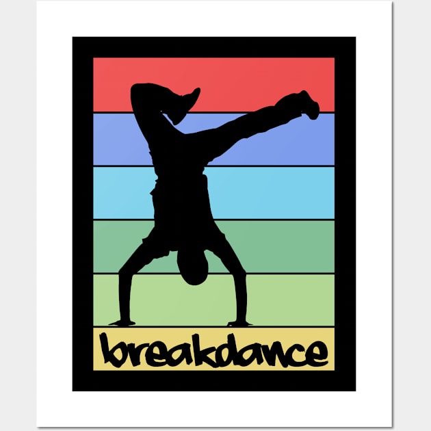 Retro Breakdancing B-Boy Dance Breakdance Wall Art by funkyteesfunny